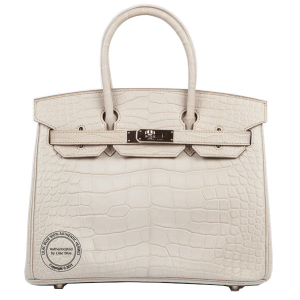 Hermès Birkin 30cm Beton Matte Croc PHW