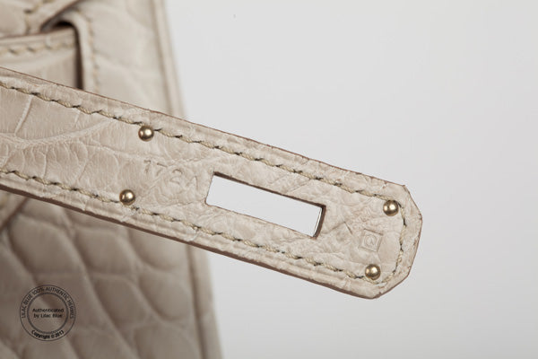 Hermès Birkin 30cm Beton Matte Croc PHW