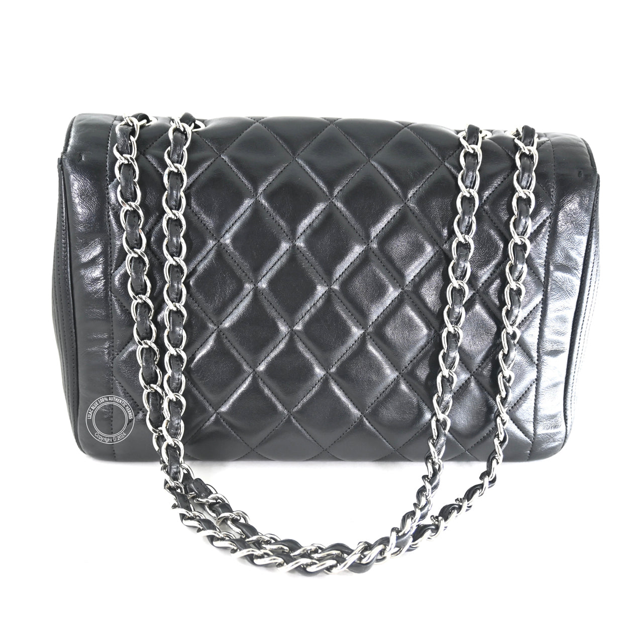 Chanel Jumbo Flap Black Lambskin PHW -Preloved