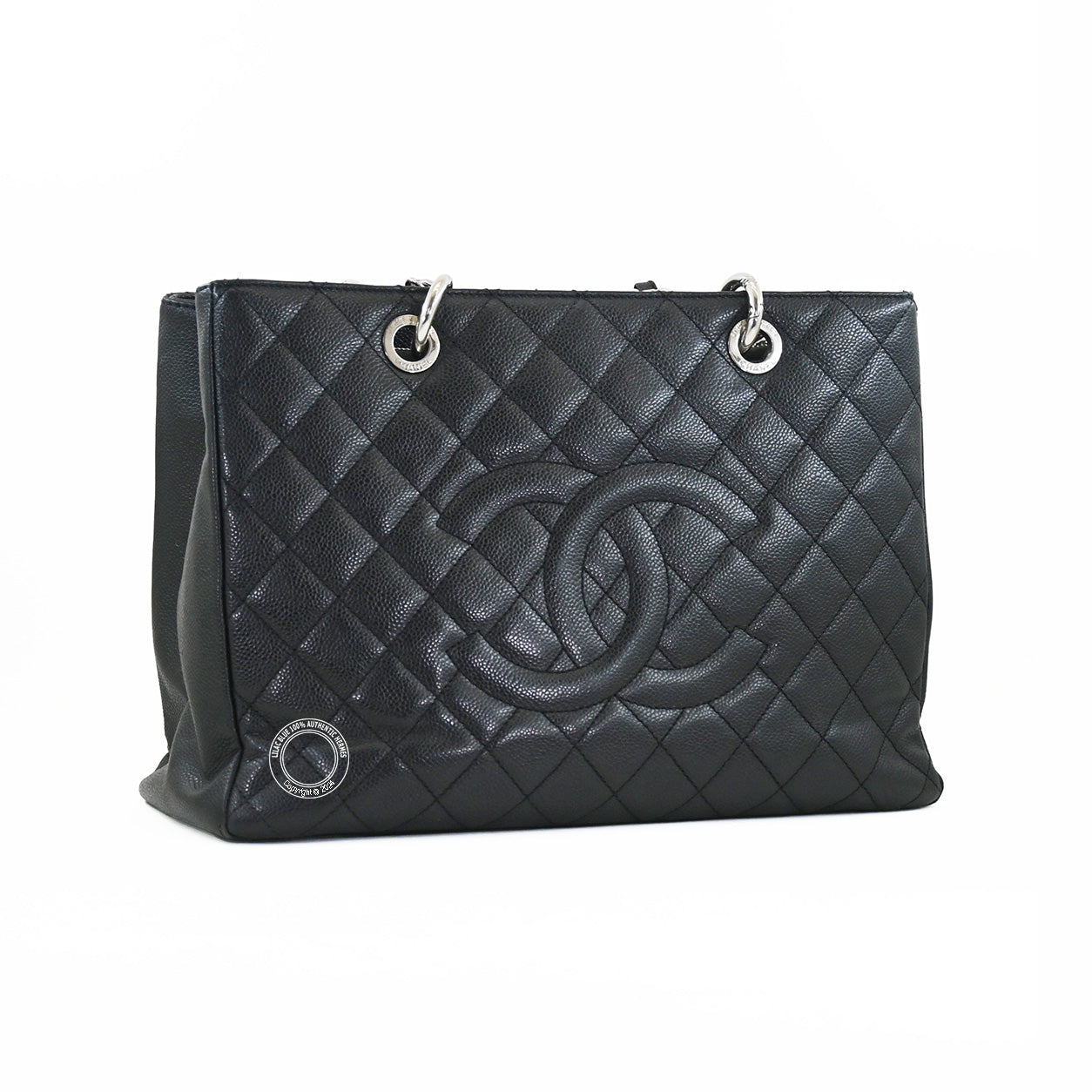 Chanel Grand Shopping Tote Black Caviar Leather PHW - Preloved