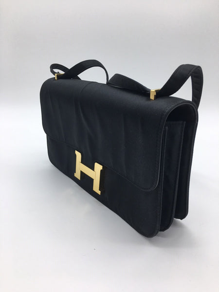 Hermès Constance 25cm Black Elan Silk GHW - Vintage