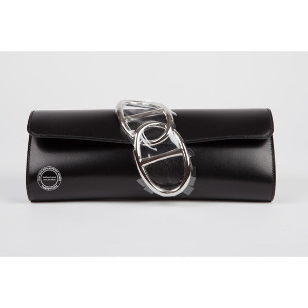 Hermès Egee Clutch 23cm Black Box PHW