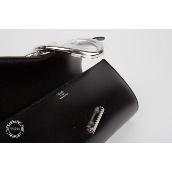 Hermès Egee Clutch 23cm Black Box PHW