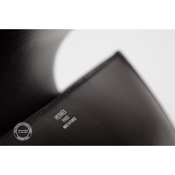 Hermès Egee Clutch 23cm Black Box PHW