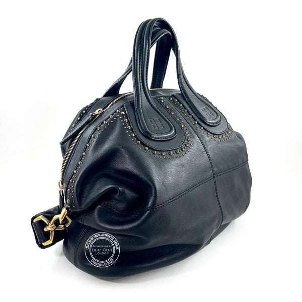 Givenchy Nightingale Black Leather GHW - Preloved