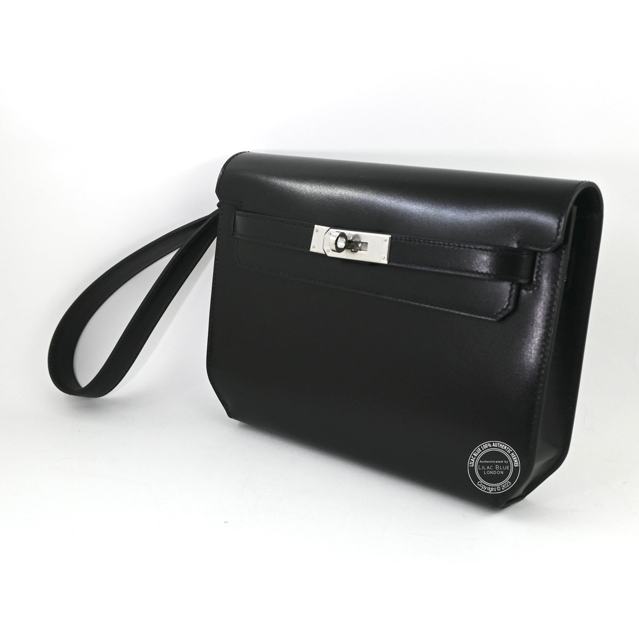 Hermes Kelly Depeche 25 Black Box PHW