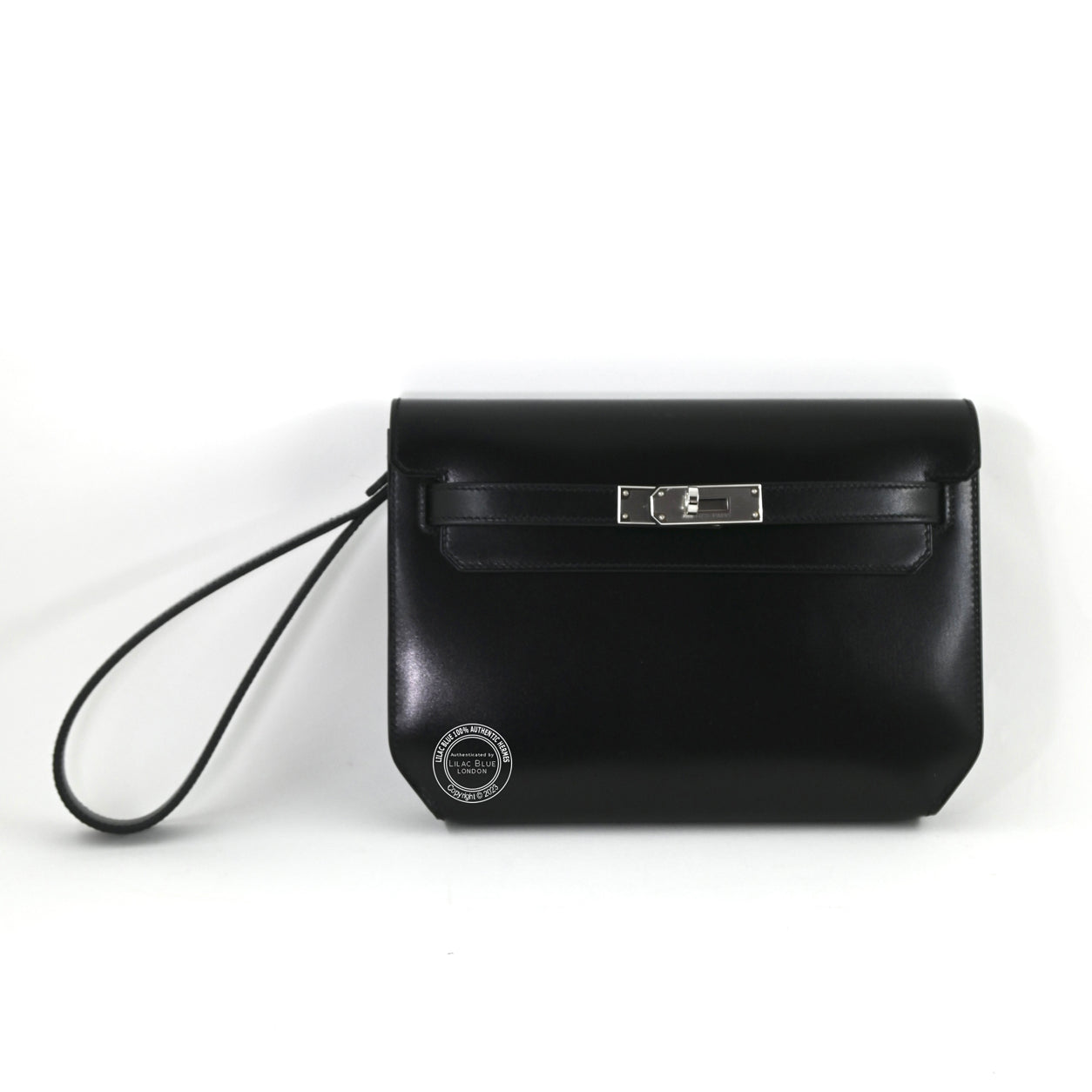Hermes Kelly Depeche 25 Black Box PHW