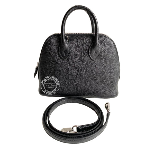 Hermès Mini Bolide 22cm Black Chevre PHW