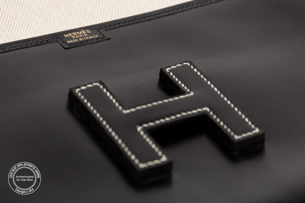 Hermès Jige Clutch 29cm Black Swift - Preloved