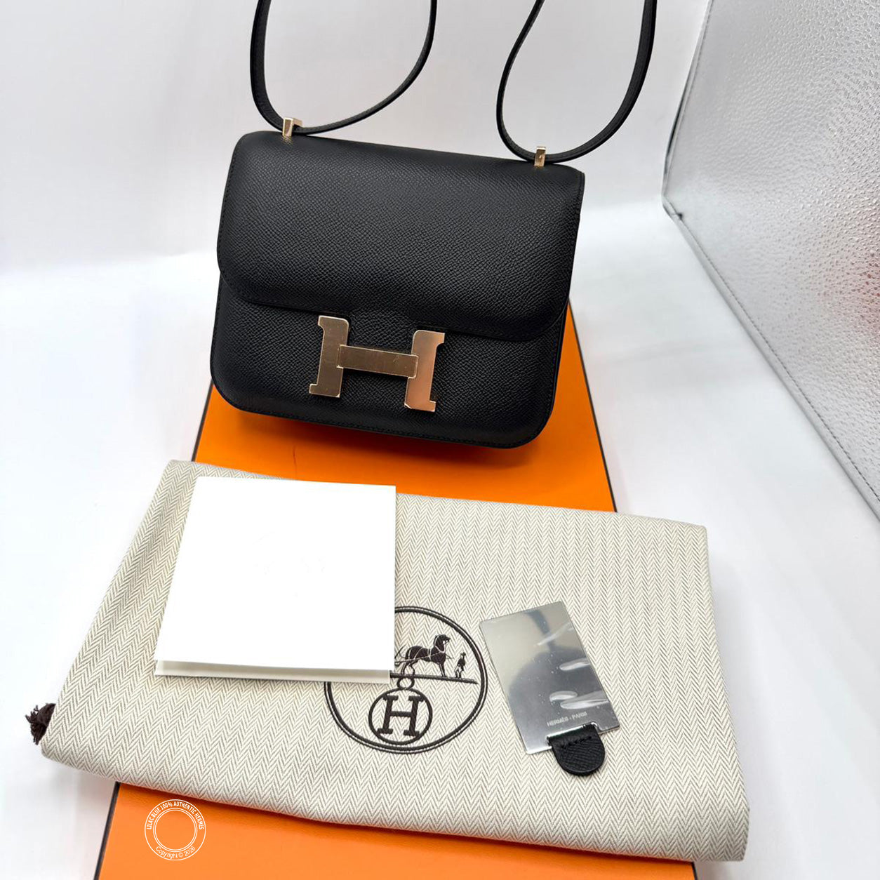 Hermès Constance 18cm Black Epsom RGHW