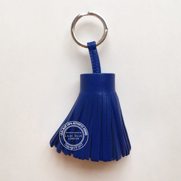 Hermès Carmen Key Ring. Bleu Electrique