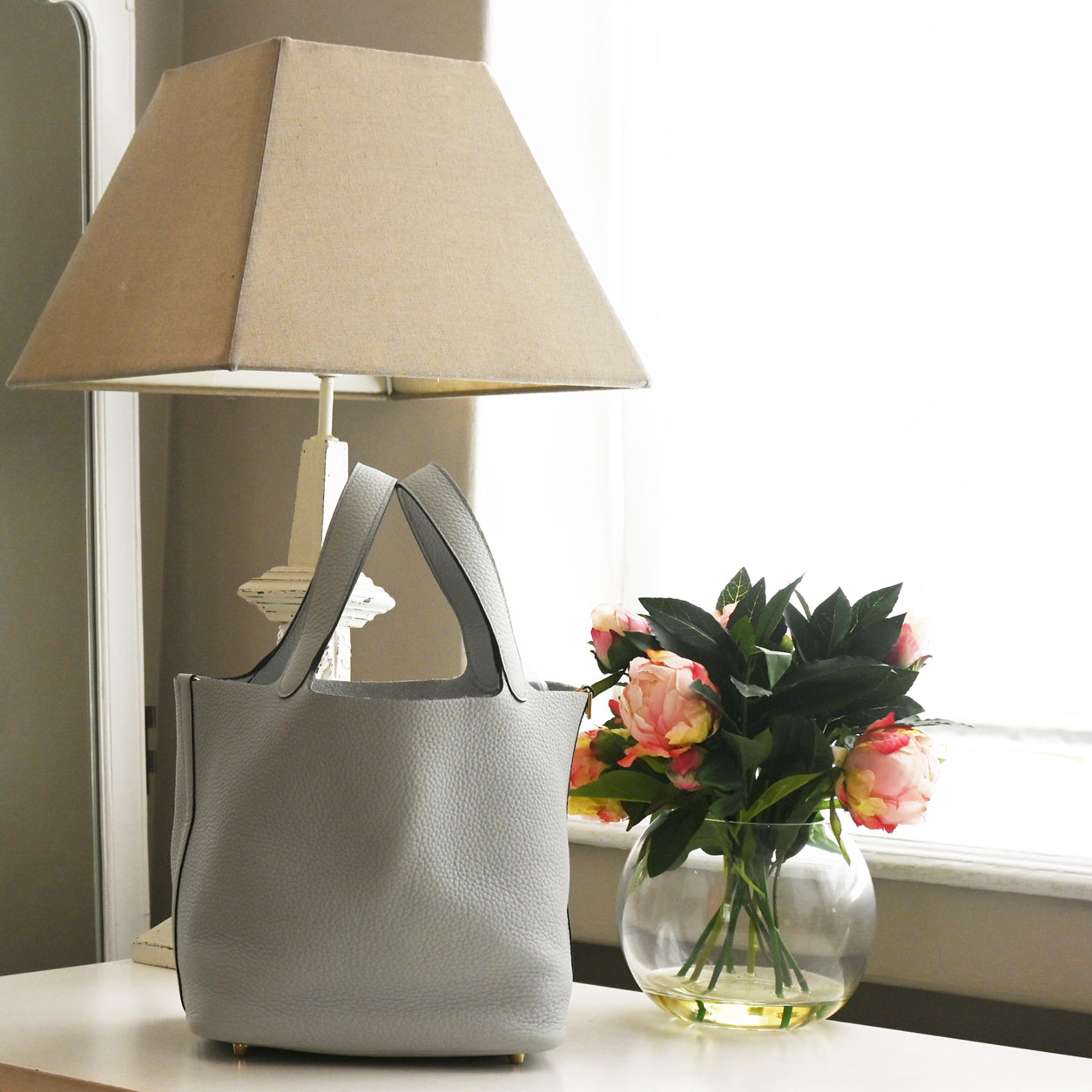 Hermès Picotin 22cm Bleu Pale Clemence GHW - Preloved