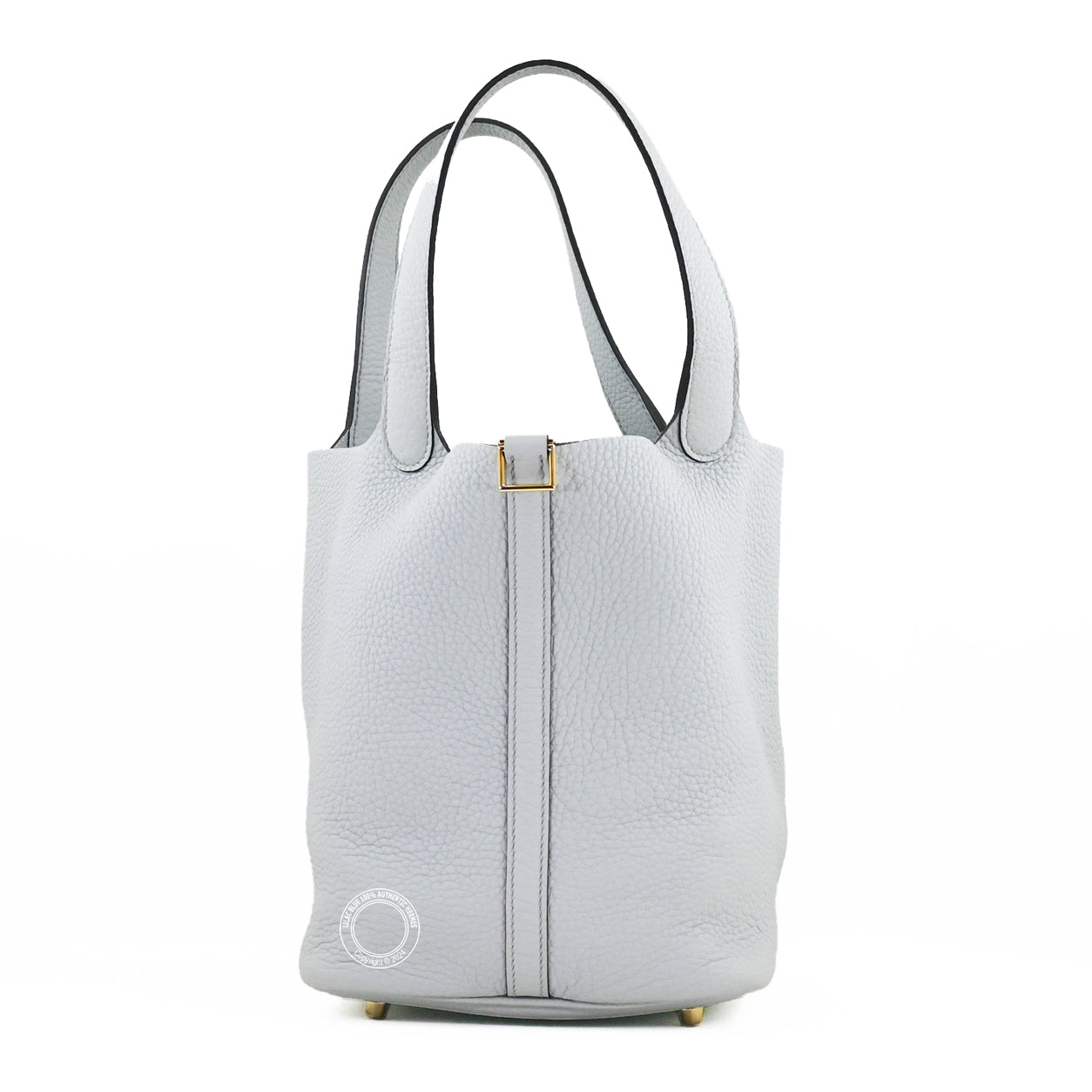 Hermès Picotin 22cm Bleu Pale Clemence GHW - Preloved