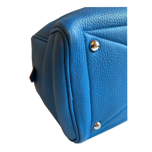 Hermès Victoria II Bleu de Galice Clemence PHW - Preloved