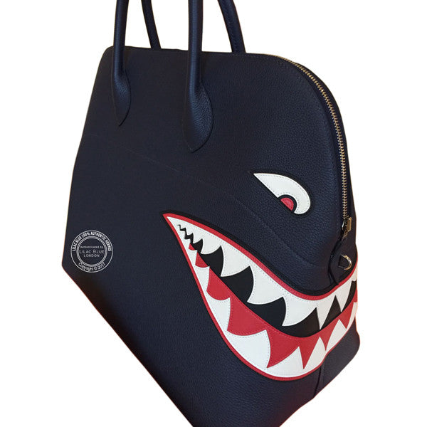 Hermès Shark Bolide 45cm Bleu Nuit
