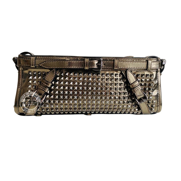 Burberry Metallic Studded Clutch - Preloved