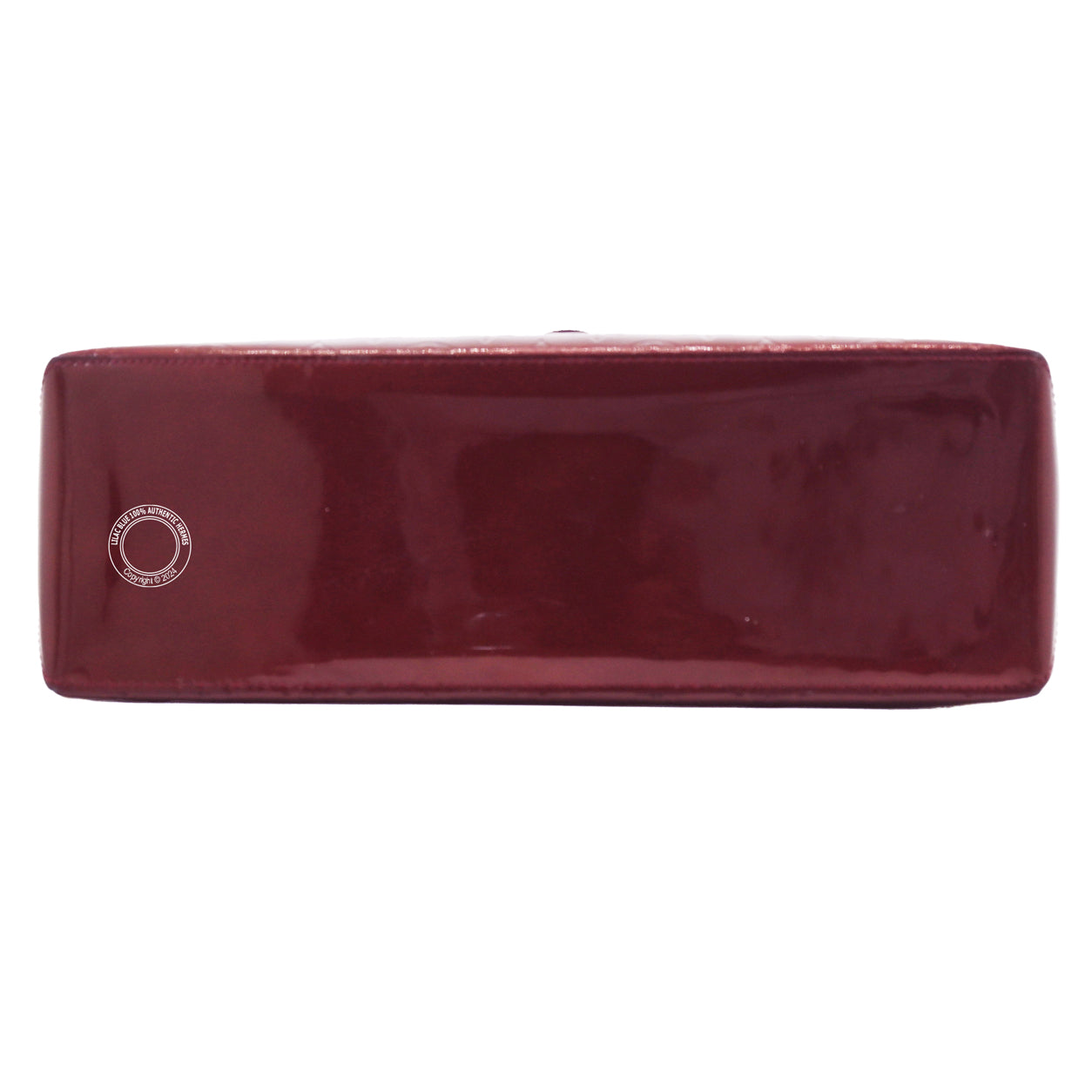 Louis Vuitton Wilshire Tote MM Burgundy Monogram Vernis GHW - Preloved