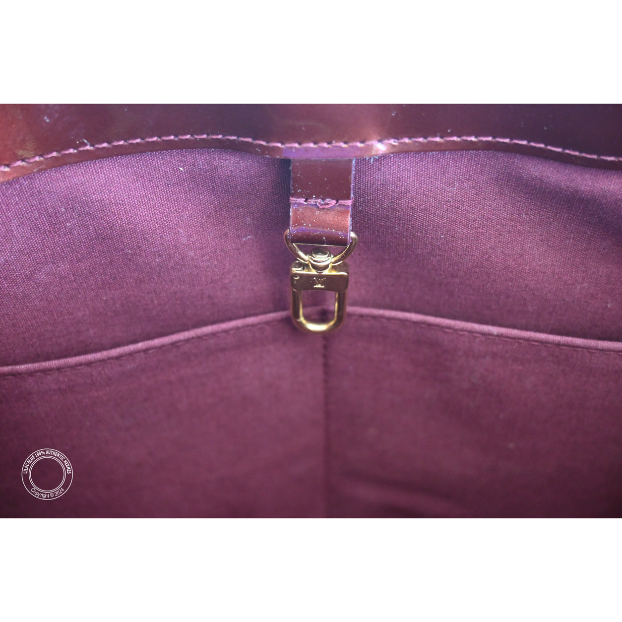 Louis Vuitton Wilshire Tote MM Burgundy Monogram Vernis GHW - Preloved