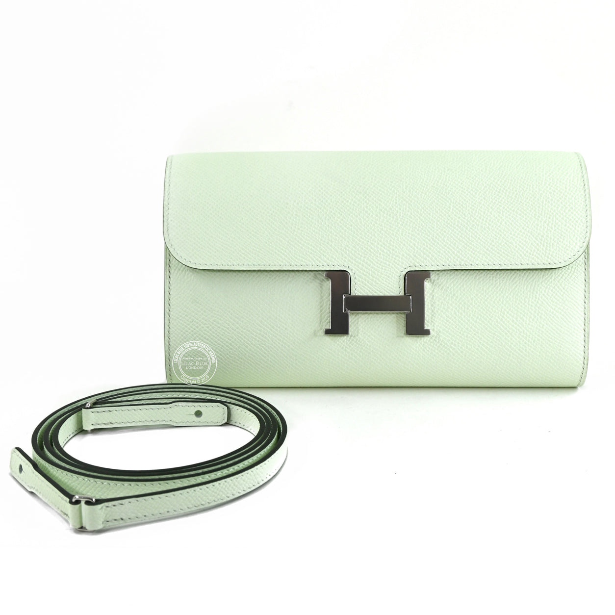 Hermès Constance Wallet To Go Vert Fizz Epsom PHW