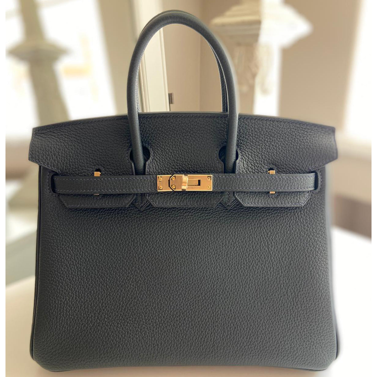 Hermès Birkin 25cm Caban/Vert Veronese HSS Togo PBHW