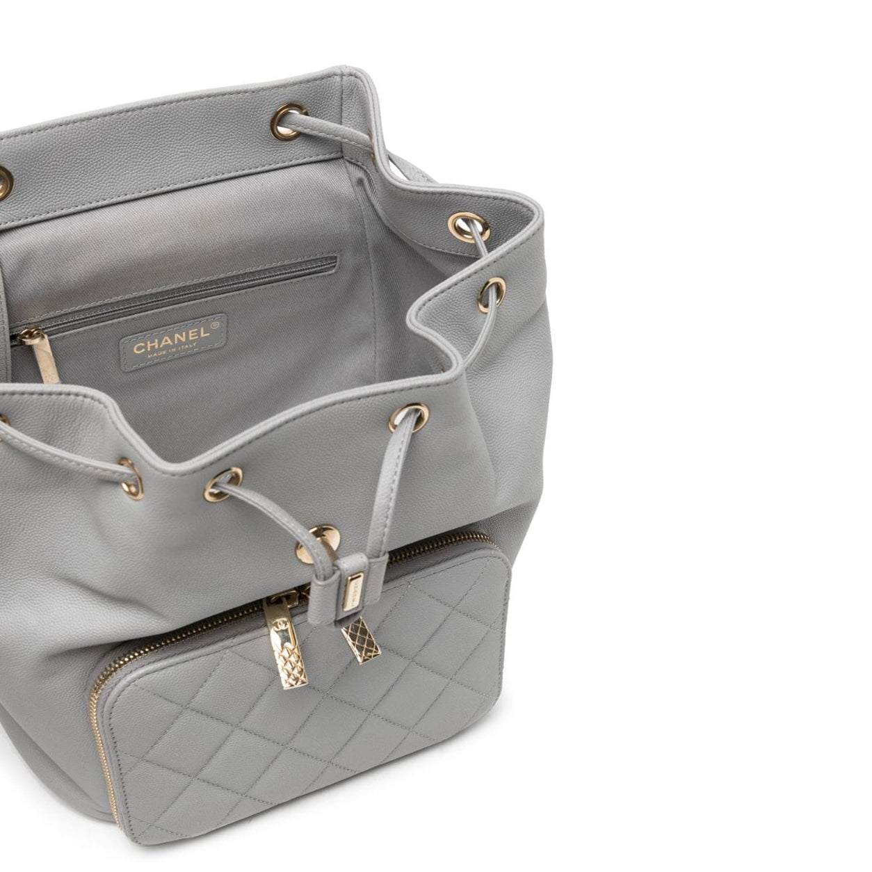 Chanel Affinity Backpack Grey Calfskin GHW - Preloved