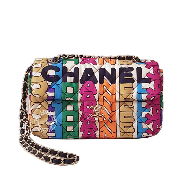 Chanel Flap Bag Multicoloured Fabric GHW