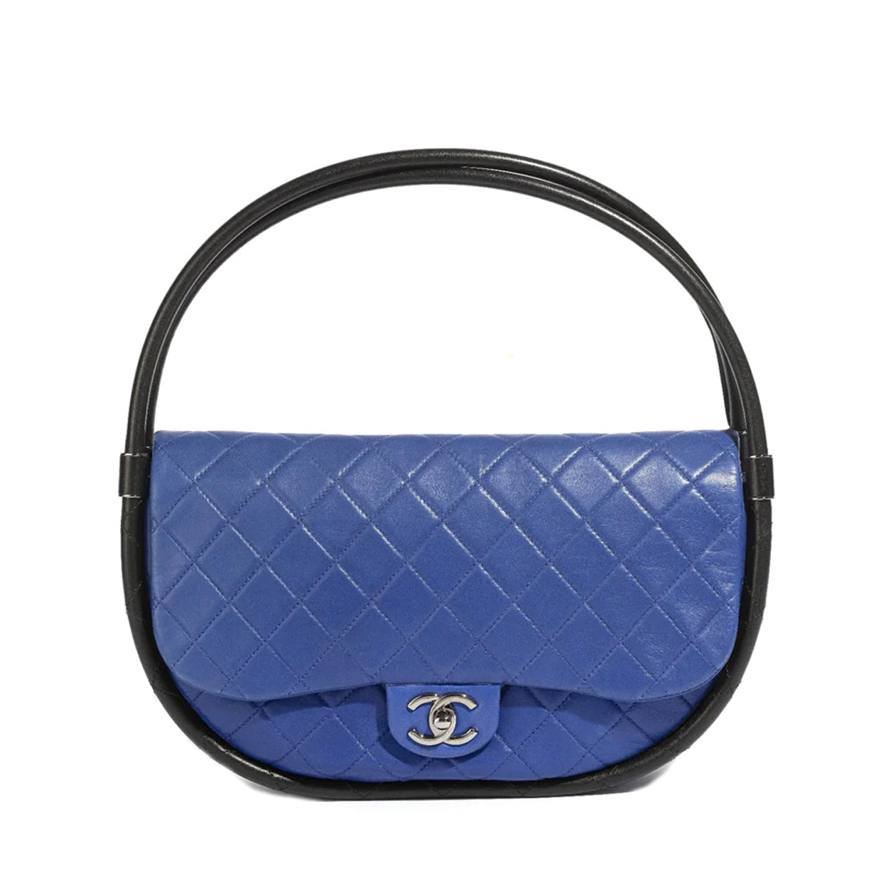 Chanel Hula Hoop Bag Blue Lambskin PHW - Preloved