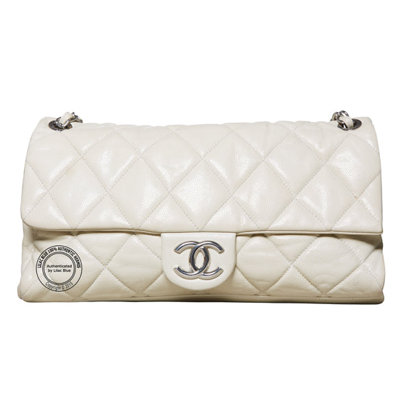 Chanel Ivory Leather Bag - Preloved