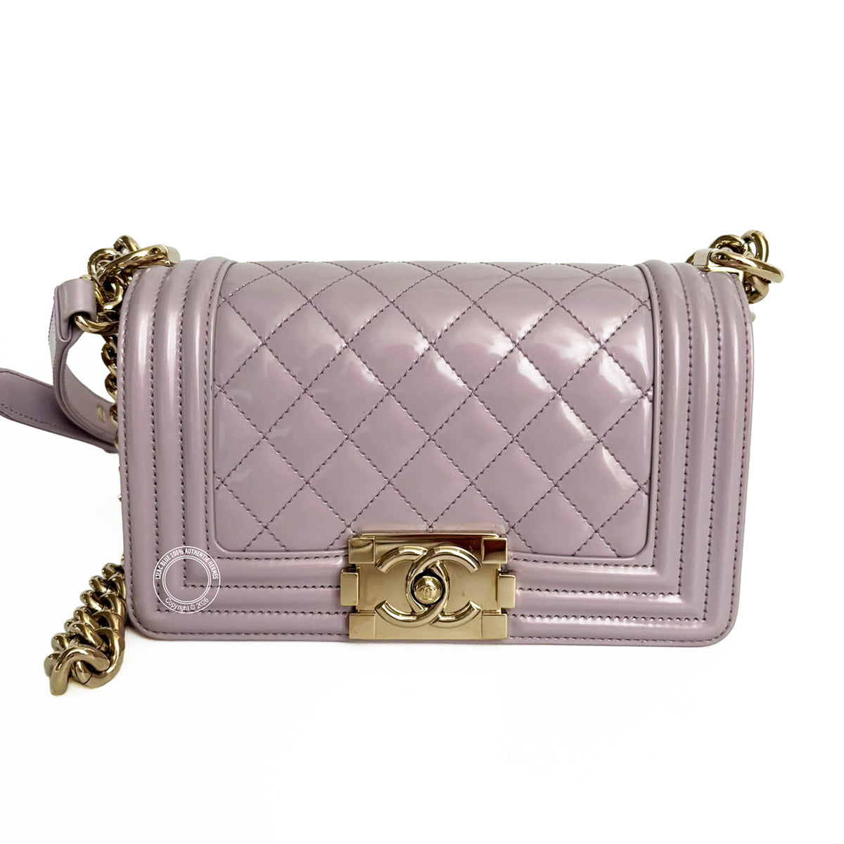Chanel Boy Bag Light Purple Patent GHW