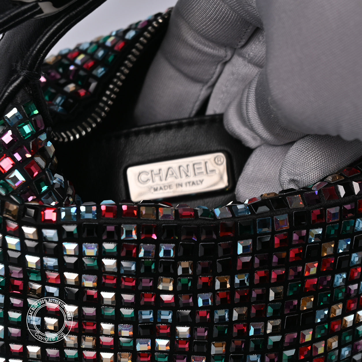 Chanel Perfect Mee Hobo Bag Multicolour with Swarovski Crystals - Preloved