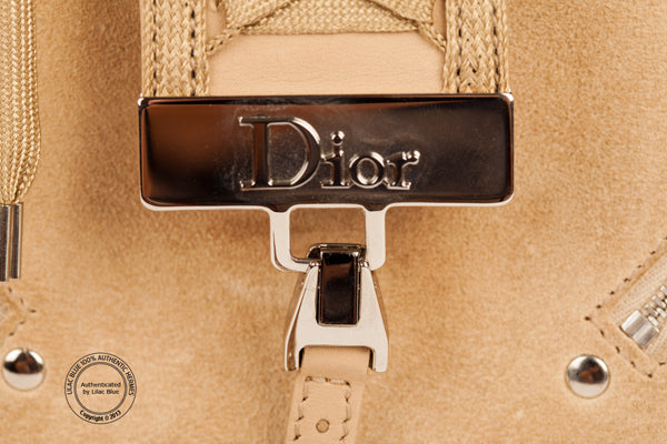 Christian Dior Beige Suede Small Shoulder Bag