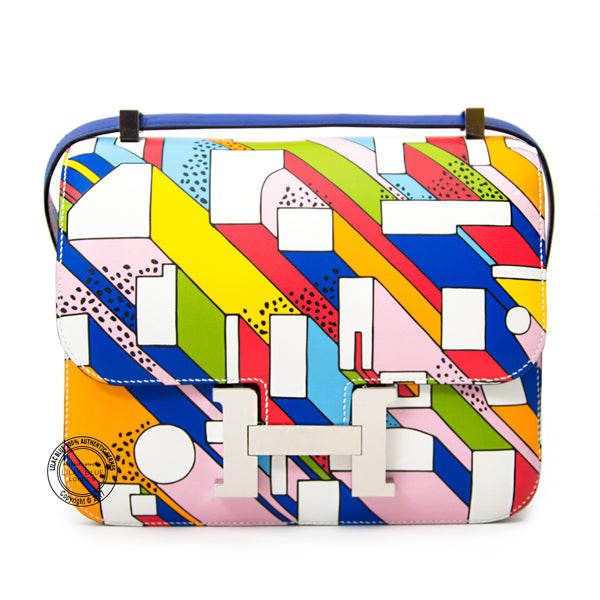 Hermès Constance 24cm "On A Summer Day" Swift PHW