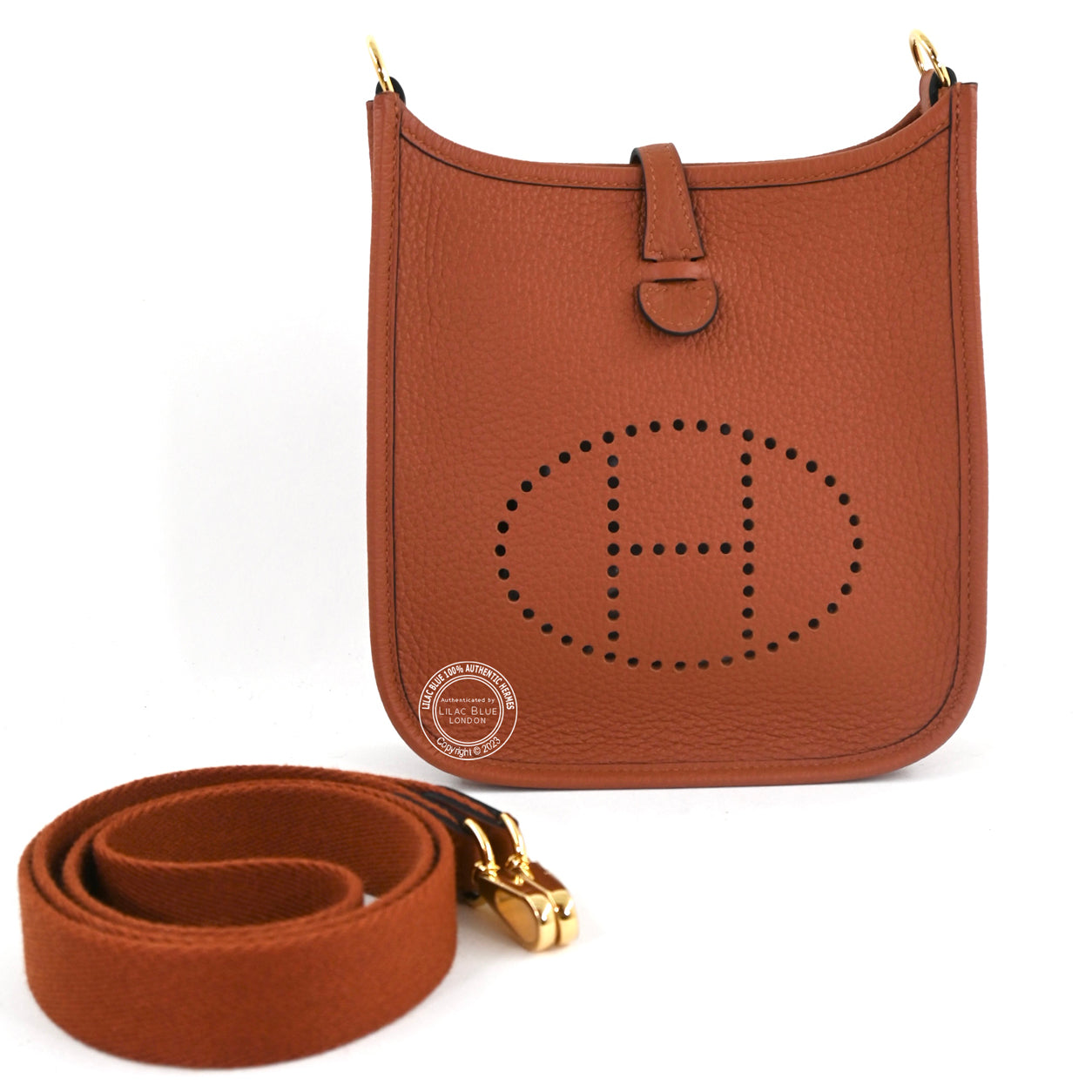 Hermes Evelyne 16cm Cuivre Clemence GHW