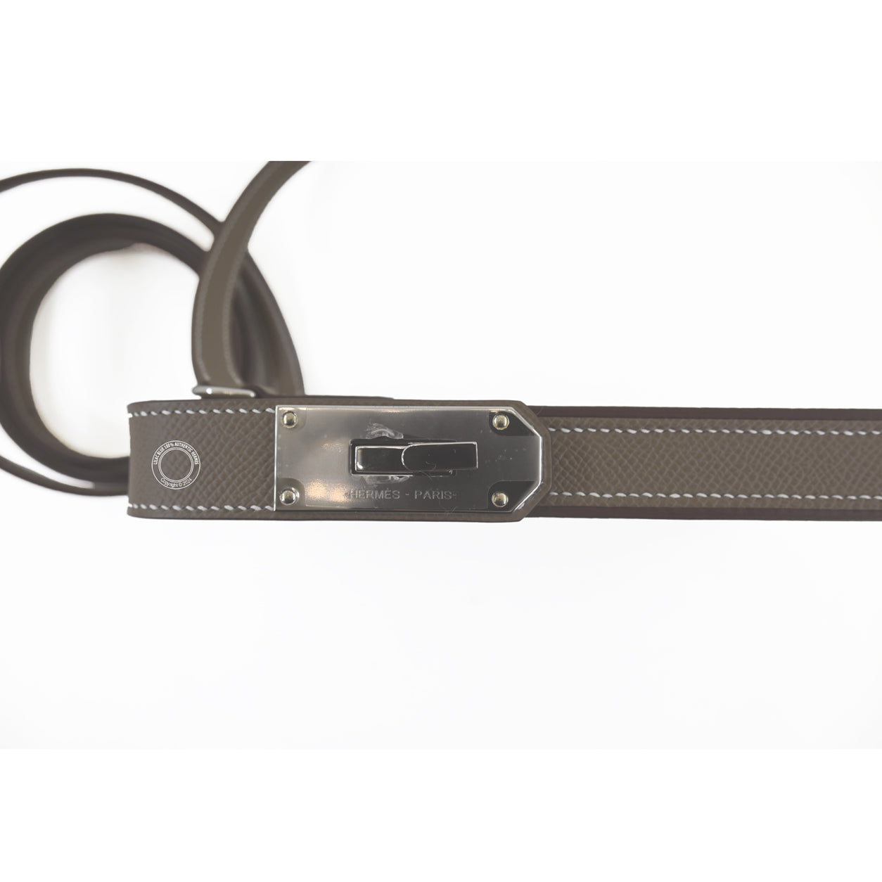 Hermès HAC a Box Phone Case Etoupe Epsom PHW