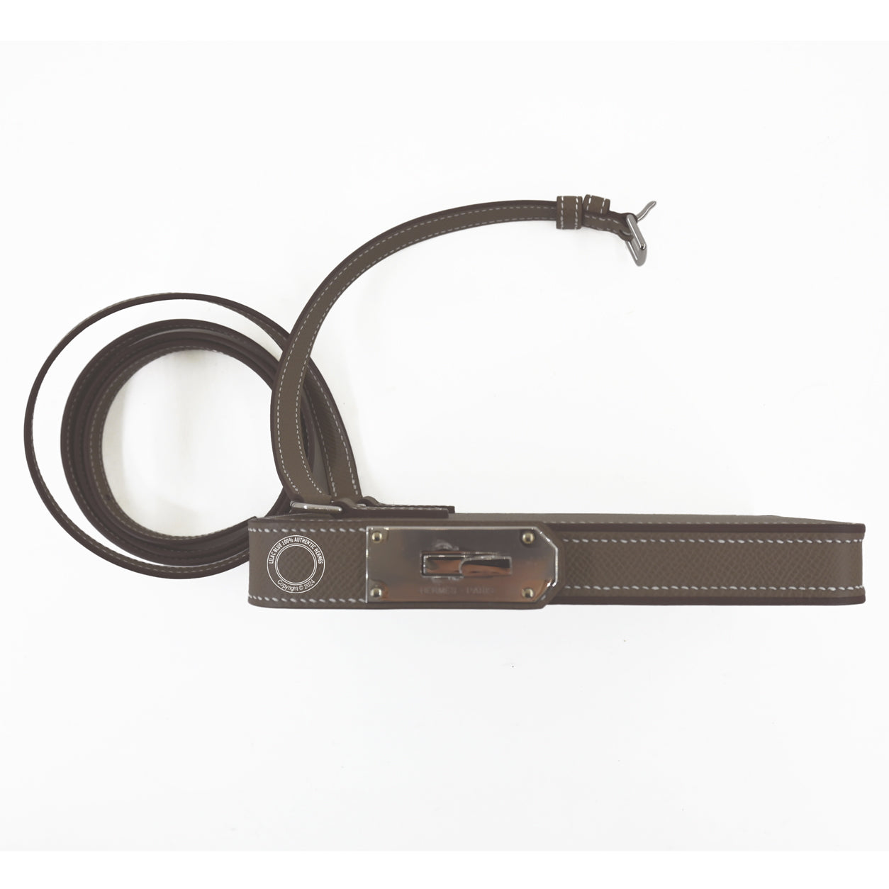 Hermès HAC a Box Phone Case Etoupe Epsom PHW