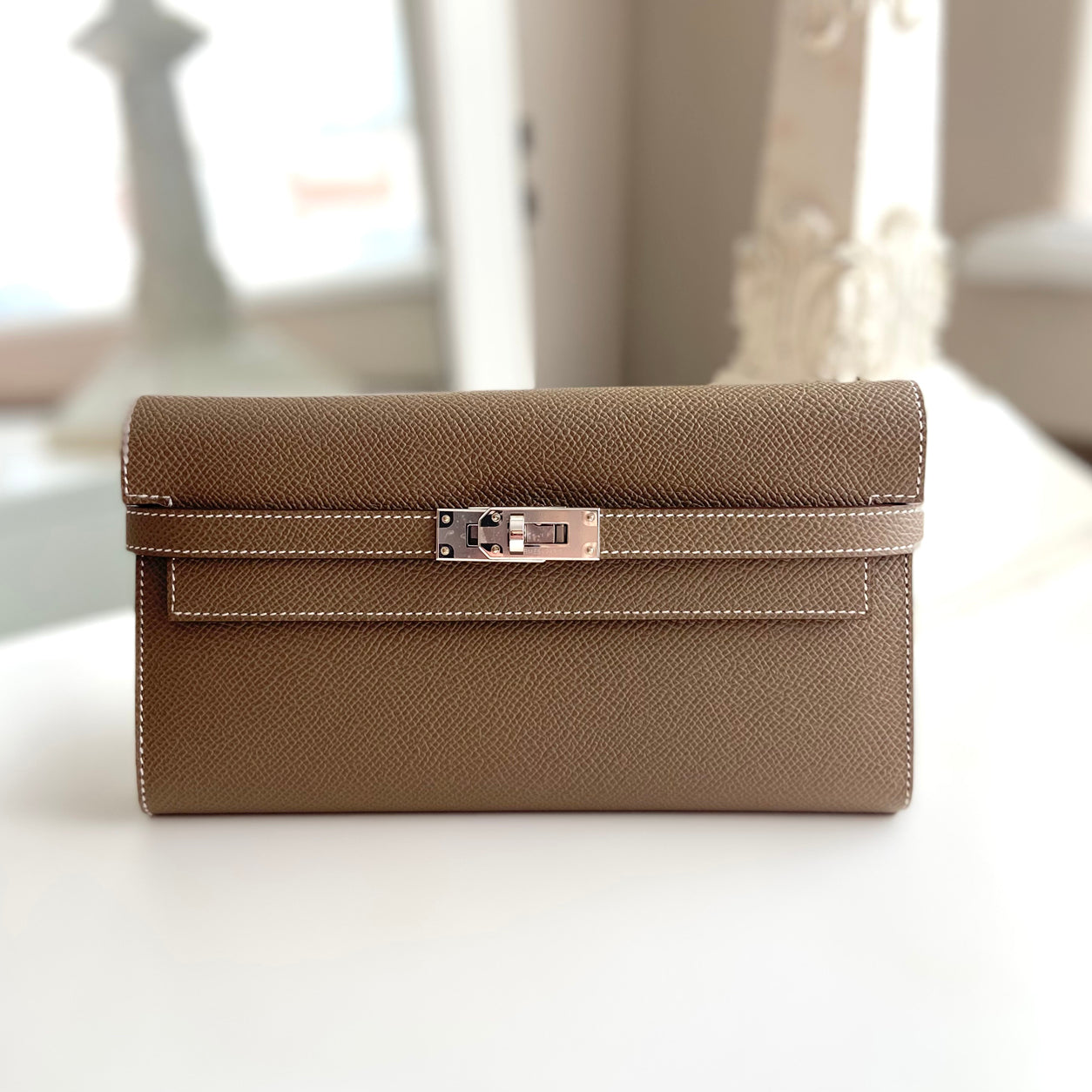 Hermès Kelly Wallet Epsom PHW
