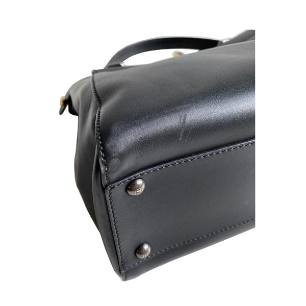 Fendi Peekaboo Medium Black Brushed Gunmetal & Gold Hardware - Preloved