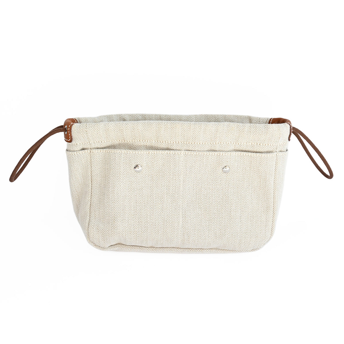 Hermès Fourbi 25cm Case Fauve Barenia & Natural Canvas