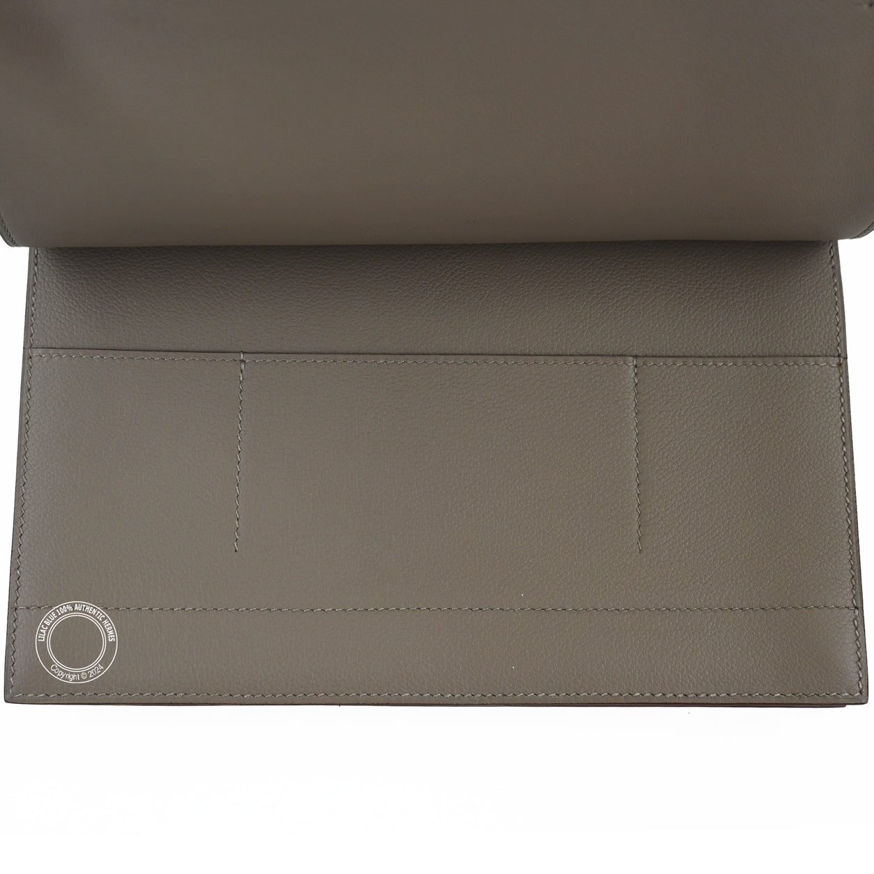 Hermès Multiplis Clutch 24cm Evercolor Gris Asphalte/Gris Perle
