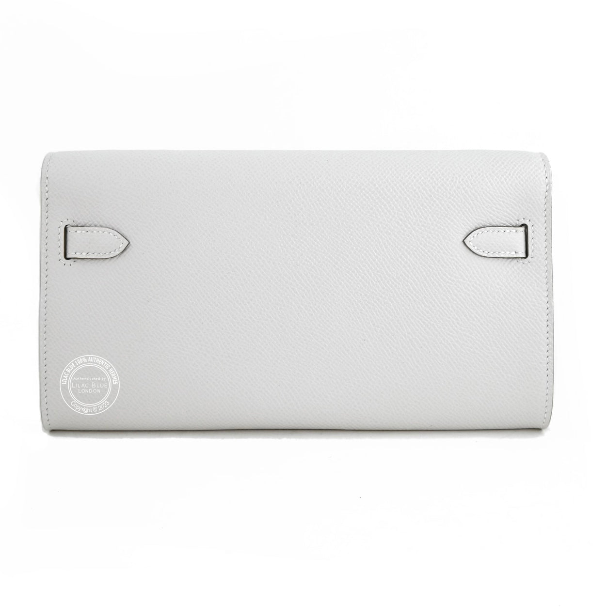 Hermès Kelly Wallet to Go Gris Pale Epsom GHW