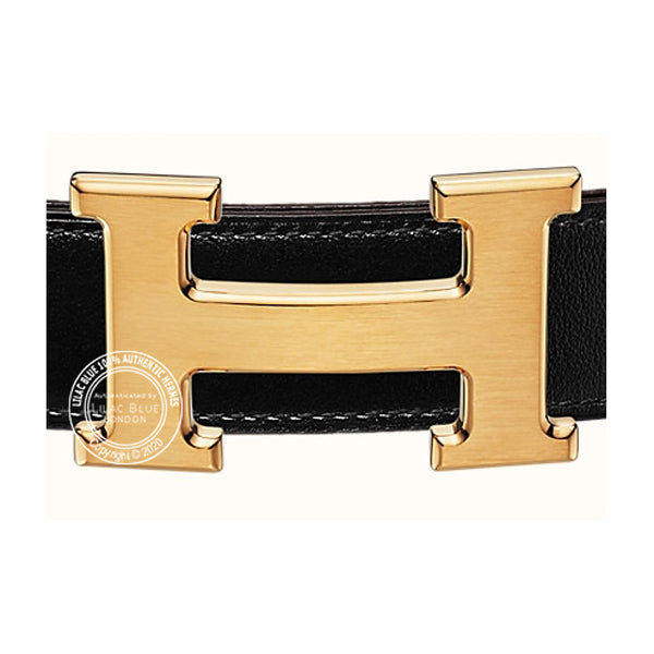 Hermès Belt Buckle H Brushed Gold