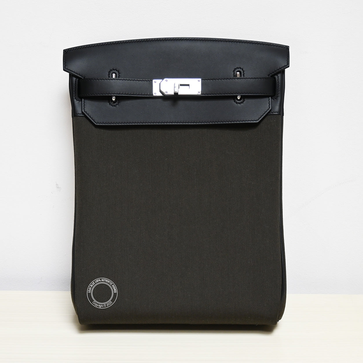 Hermes Hac A Dos 36cm Black/Ebene Swift & Canvas PHW