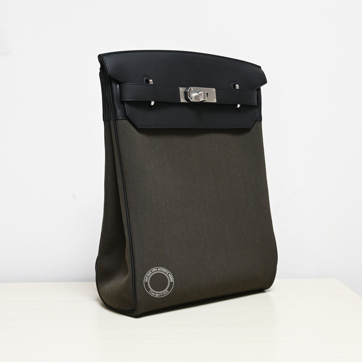 Hermes Hac A Dos 36cm Black/Ebene Swift & Canvas PHW