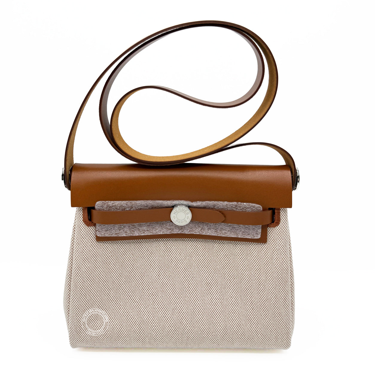 Hermès Herbag 20cm Natural/Ecru/Beige Hunter Viking PHW