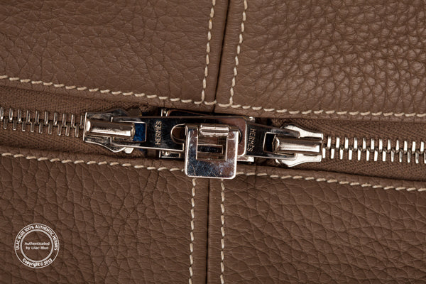 Hermès Victoria II 32cm Etoupe Togo PHW - Preloved