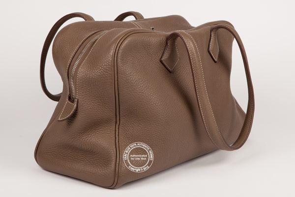Hermès Victoria II 32cm Etoupe Togo PHW - Preloved