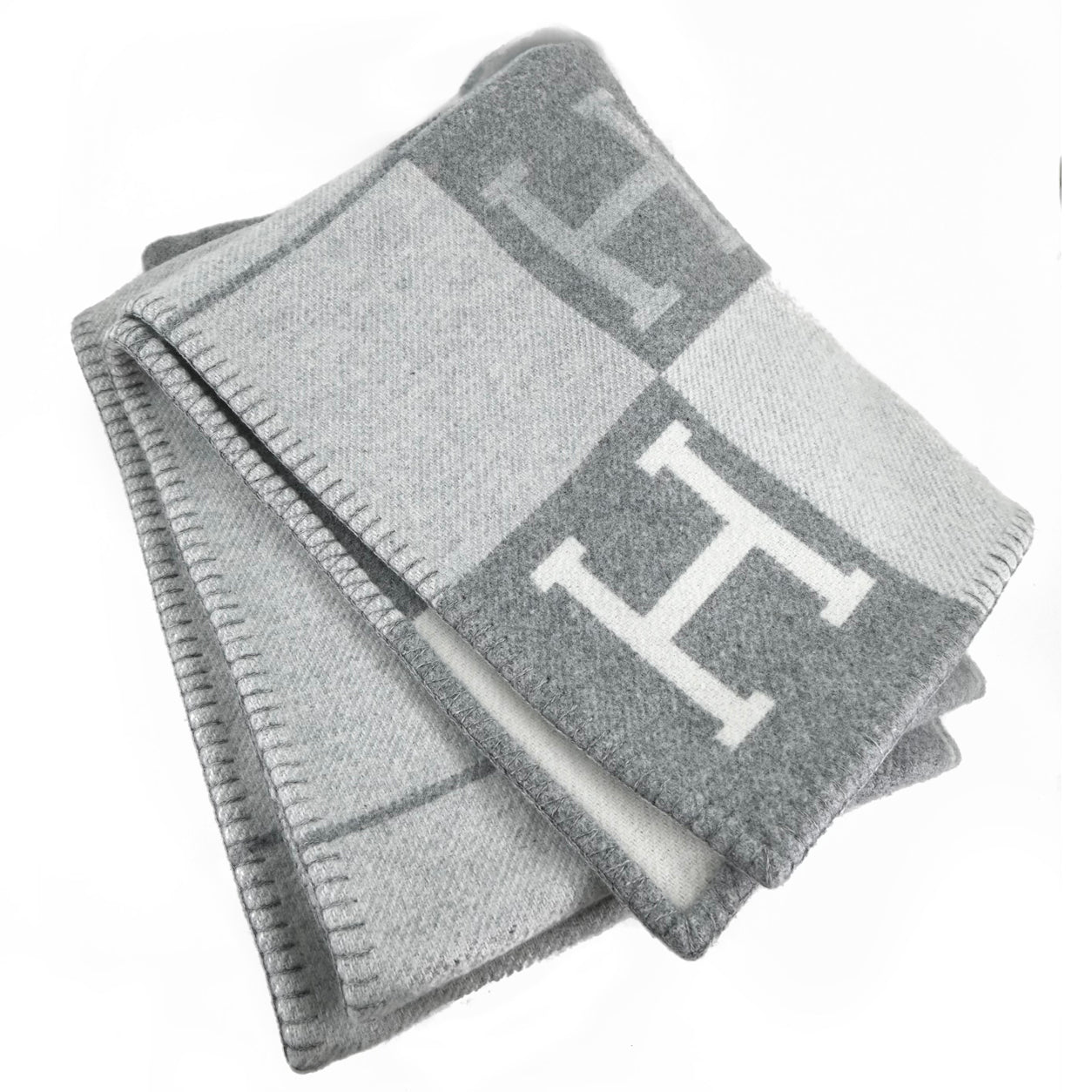 Hermès Avalon Throw Gris Clair