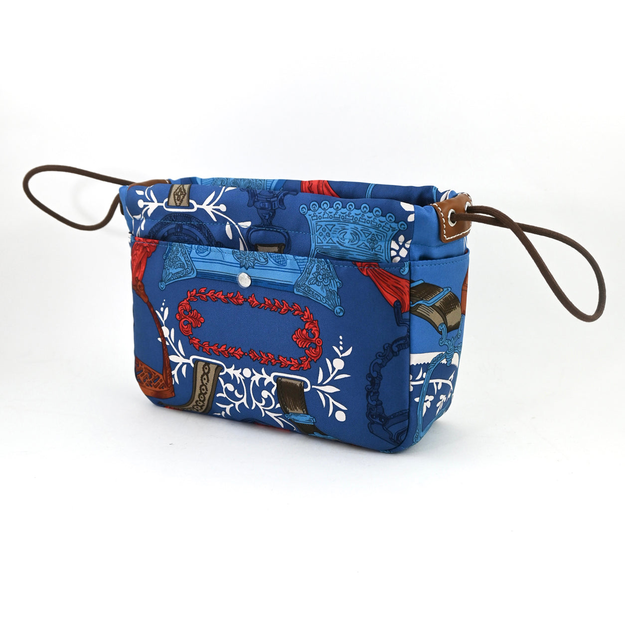 Hermès Bag Insert Bleu Zellige/Mykonos/Fauve Silk/Barenia