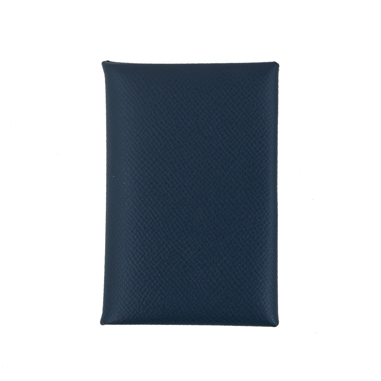 Hermès Calvi Card Holder. Blue. Evercolor