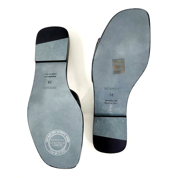 Hermès Oran Sandals Black